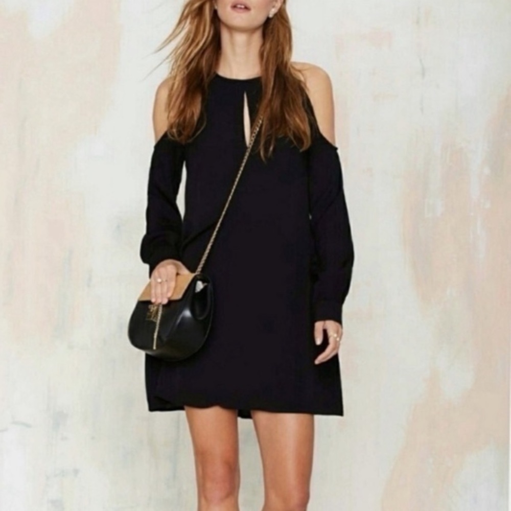 Nasty Gal Black Cold Shoulder Dress